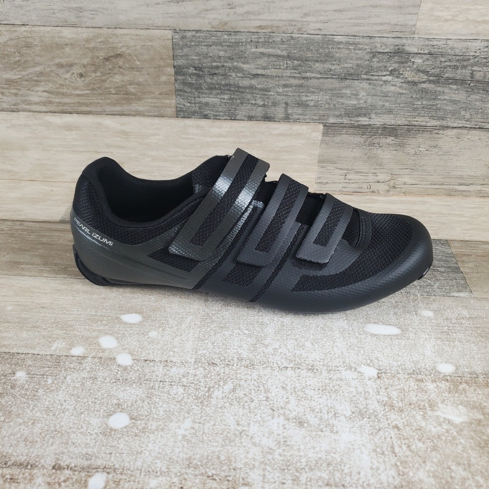 Pearl Izumi Quest Road Mens Cycling Shoes Sz 10.5 Black Bike 5 Bolt Sneakers